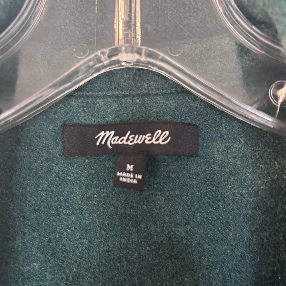 Madewell Dark Teal/Green Button-Up Shirt Jacket - Picture 3 of 3
